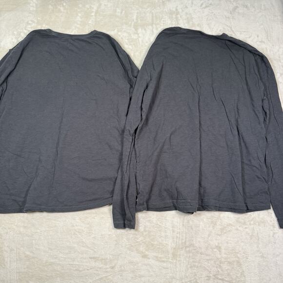 Lot 2 VUORI Shirt Gray Rise Long Sleeve Tee Pocket Cotton Men's Size XL - Picture 4 of 7